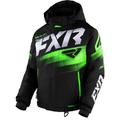 FXR Youth Child Boost Snowmobile Jacket HydrX Insulated HydrX Black Lime - 2 230406-1070-02