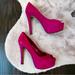 Jessica Simpson Shoes | Jessica Simpson Pink Platform Peep Toe Shoes. | Color: Pink | Size: 8