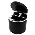 Adifare Car Ashtray Portable Smoke Cup Holder Auto Cigarette Self Extinguishing Ash Tray with Lid Butt Bucket Smokeless Cylinder Cup Holder for Most Car Home Office Black