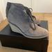 J. Crew Shoes | Great Condition! J. Crew Macalister Wedge Boots In Dark Onyx | Size 7 | Color: Gray | Size: 7