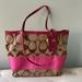 Coach Bags | Coach Shopper Tote | Color: Pink/Tan | Size: Os