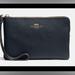 Coach Bags | Coach Corner Zip Wristlet Gold / Midnight F58032 - New | Color: Gold | Size: Os