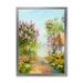 Designart Little House In The Blossoming Flowers Forest Lake House Framed Art Print