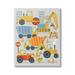 Stupell Industries Construction Vehicles Bulldozing Buildings Traffic Cones Illustration Canvas Wall Art 24 x 30 Design by Lisa Perry Whitebutton
