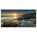 Designart Sydney Beach with Bright Sunset Seascape Canvas Art Print