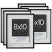 8 x 10 Black Thin Float Picture Frame Basics by Studio DÃ©cor - Pre-attached Hanging Hardware Horizontal or Vertical - MDF Bulk 8 Pack