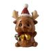 Wanwan Christmas Ornament Eye-catching Waterproof Resin Adorable Cartoon Xmas Miniature Statues for Home