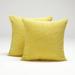 Deconovo Large Square Throw Pillow Cover Solid Corduroy Cushion Covers Pillowcase Home Decor for Bedroom Light Yellow 24 x 24 inch