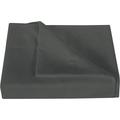 400 Thread Count 3 Piece Flat Sheet ( 1 Flat Sheet + 2- Pillow cover ) 100% Egyptian Cotton Color Dark Grey Solid Size Queen