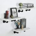 Set of 3 Floating Shelf Industrial Pipe Brackets Rustic Wall Mount Storage Shelf