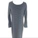 Lularoe Dresses | Lularoe Women’s Black Gray Stripe Dress M | Color: Black/Gray | Size: M