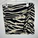 Free People Skirts | Free People Zebra Print Mini Skirt With Zipper And Ruffle Detail Size 10 | Color: Black/Cream | Size: 10