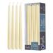 Hyoola Unscented Wool White Taper Candles Dripless Paraffin Dinner Candles 10 Inch 12 Pack