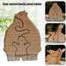 GROFRY 3Pcs/Set Wooden Statue Cute Lightweight Durable Mothers Day Gift Animal Shape Sculpture Ornament for Home