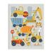 Stupell Industries Construction Vehicles Bulldozing Buildings Traffic Cones Illustration Wood Wall Art 10 x 15 Design by Lisa Perry Whitebutton