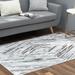 Faux Cowhide Contemporary Area Rug 5x8 Patchwork Supra Vortex Polyester Rug With Cotton-Canvas Backing