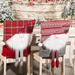 Cheer US Christmas Dining Chair Covers Swedish Gnome Chair Slipcovers Christmas Chair Protector Set Christmas Gnome Chair Back Covers for Christmas Holiday Festive Decorations