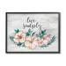 Stupell Industries Live Simply Rustic Chic Pink Floral Calligraphy 14 x 11 Design by Ziwei Li