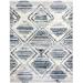 Rugs.com Tagine Collection Rug â€“ 9 x 12 Blue Gray Medium-Pile Rug Perfect For Living Rooms Kitchens Entryways