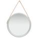 vidaXL Hanging Mirror Height Adjustable Wall Mirror Bathroom Mirror Round