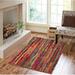 Avgari Creation Hand Braided Multi color Rectangle Cotton Made Area Rug Carpet-2.6x10 Feet