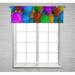 PKQWTM Colorful Party Balloon Dozens Of Balloons Window Curtain Valance Rod Pocket 54x18 inch