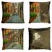 ABPHQTO Beautiful Alley In Tuscany Old Town Italy Reversible Mermaid Sequin Pillow Case Home Decor Cushion Cover 20x20 Inch