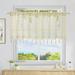 ZHH Handmade Crochet Curtains Sheer Curtains with Tassels Valances for Kitchen Home Decor Beige 12 x59 1 Panel