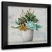 Purinton Julia 20x20 Black Modern Framed Museum Art Print Titled - Succulent Still Life I