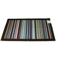 Studio A Striped Throw Accent Rug Brown Blue Green Gray Red Stripes Mat 26x45