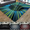 Leaveforme 40*60cm Area Rug 3D Vortex Illusion Rug Fashion Trap Carpet of Polyester Machine Washable Fluffy Anti-Skid Rug Anti-Fatigue Floor Mat for Living Room an Eye-catching Home Decor