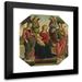 School of Perugino 12x13 Black Modern Framed Museum Art Print Titled - Madonna and Child with Two Angels Saint Rose and Saint Catherine of Alexandria (Early 16th Century)