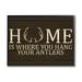 Stupell Indtries Home s Where You Hang Antlers Rtic Hunting Phrase 14 x 11 Design by Kim Allen