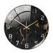 Round Marble Wall Clock Three-dimensional Clock Home Decorations For Living Room Kitchen Bedroom And Office