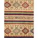 Ahgly Company Indoor Rectangle Abstract Brown Red Abstract Area Rugs 6 x 9