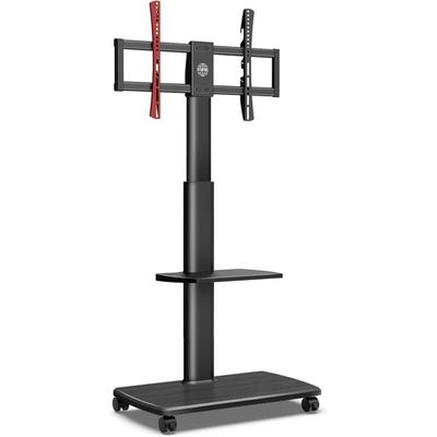 Fitueyes - tv Bodenstnder Rollbar mit 2 Ablagen tv Standfu tv Stnder Fernsehstand mit Rollen Image