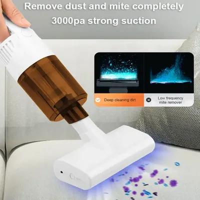 Aspirateur anti-acariens sans fil multifonctionnel pour lit double filtre anti-poussière