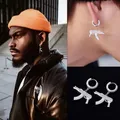 Boucles d'oreilles goutte d'eau hypoallergéniques pour hommes bijoux Hip Hop glacé cuivre