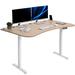 Vivo Height Adjustable Standing Desk Wood/Metal in White | 63.1 W x 31.5 D in | Wayfair DESK-KIT-E2W1W