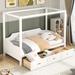 Nestfair Twin Size Canopy Daybed with 3 in 1 Drawers