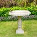 Ophelia & Co. Almaden Birdbath Concrete, Rubber in Gray | 2.6 H x 22.8 W x 22.8 D in | Wayfair B8580180D23C4910A8C30A1FBFEBF29C