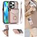 TECH CIRCLE Wallet Case for iPhone 13 Pro Max PU Leather Case with Card Holder 360Â°Rotation Ring Kickstand Protective Wrist Strap Case for Apple iPhone 13 Pro Max 6.7 inch Rosegold