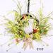 Primrue 26" Spring Front Door Wreath w/ Pansy Blossoms Cluster Most Realistic Faux/Silk/Wood/Twig in Brown/Green | 26 H x 26 W x 5 D in | Wayfair