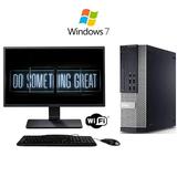 Dell Optiplex 7010 Windows 7 Home Premium Desktop PC Tower Core i5 3.1GHz Processor 16GB RAM 2TB Hard Drive DVD-RW Wifi with a 19 LCD-Used - Like New Computer