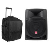 Rockville RPG12 12 Powered Active 800 Watt DJ PA Speaker+Rolling Travel Bag