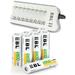 EBL 2800mAh Rechargeable AA Batteries (8-Pack) 8 Bay Battery Charger for AA AAA Ni-MH Ni-CD Battery with Dual USB Ports and Charging Cable