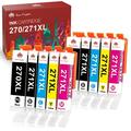 Tonerkingdom 270 271 Ink Cartridge Replacement for Canon PGI-270 XL CLI-271 XL 270XL 271XL for MG7720 MG6820 MG5720 MG6821 TS5020 Printer (2 Photo-Black 2 Black 2 Cyan 2 Magenta 2 Yellow) 10-Pack