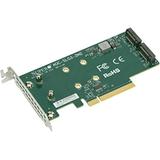 Supermicro Accessory PCIe Add-On Card for up to Two NVMe SSDs Brown Box