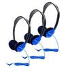 Hamilton Electronics HECHA2BLU-3 Personl Stereo Headphone Blue - Pack of 3