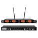 4 Channel Wireless Microphone System 4 Lavalier Bodypacks 4 Lapel Mic 4 Headsets Frequency B Pro Audio UHF for Karaoke System Church Speaking Conference Meeting Classroom Wedding Party Meeting School
